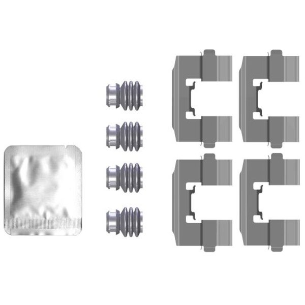 Zubehörsatz Bremssattel 9 tlg. HELLA passend für u.a. FORD FIESTA