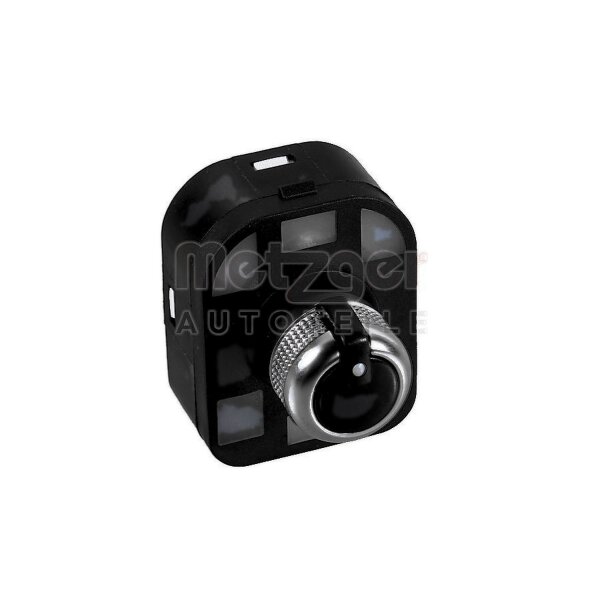 Schalter Außenspiegelverstellung 4-polig chrom schwarz METZGER für u.a. AUDI A6