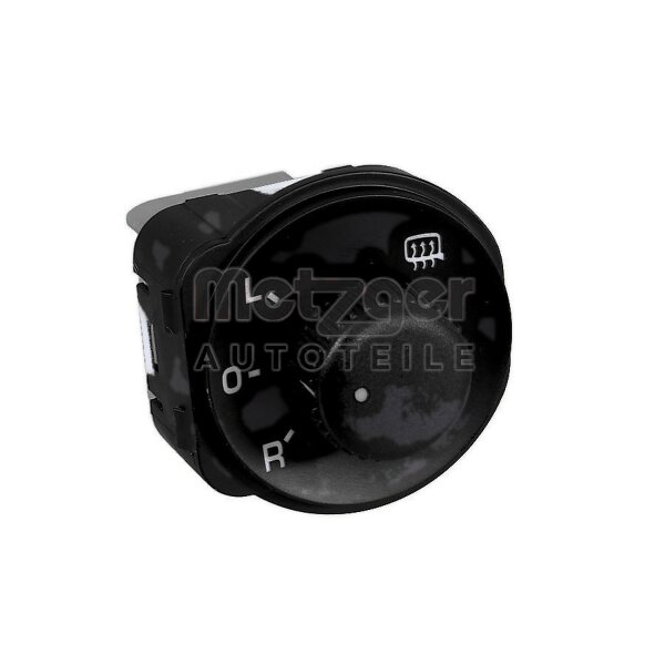 Exterior Mirror Adjustment Switch 6-pin black METZGER for e.g. SKODA OCTAVIA