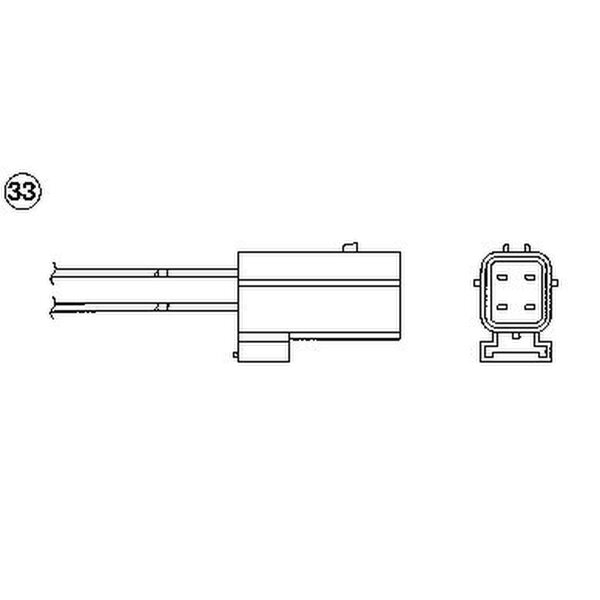 Lambda probe jump probe 4 leads NTK for TVR TUSCAN II Roadster