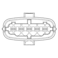 Mass air flow sensor with housing with integrated NTK ATS...