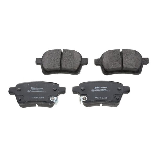 Bremsbelagsatz Scheibenbremse hinten mechanisch VALEO für OPEL CORSA E