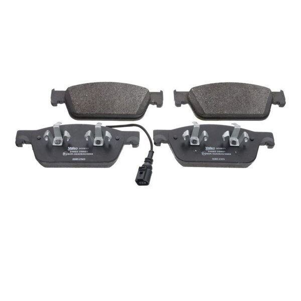 Brake pad set front discs 18 mm VALEO for e.g. VW CALIFORNIA