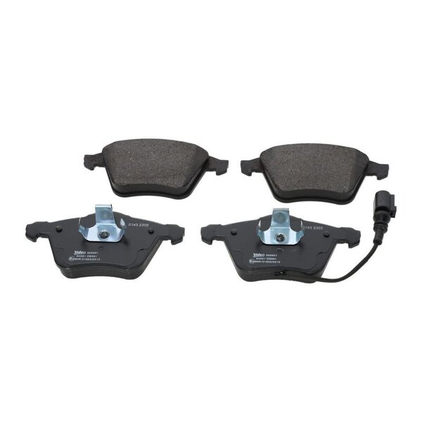 Brake pad set front discs 20.3 mm VALEO IAM-Expertise suitable for e.g. VW GOLF