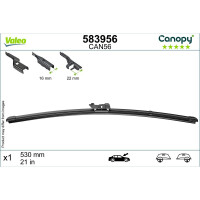 Wiper Blade 530 mm flat bar wiper blade with spoiler VALEO for e.g. AUDI A6