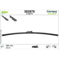 Wiper Blade 580 mm flat bar wiper blade with spoiler VALEO for BMW 5 Series