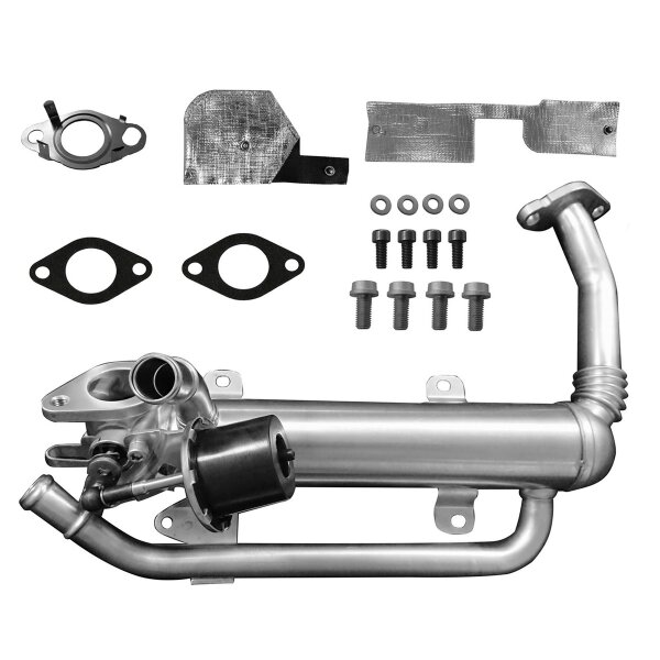 Exhaust Gas Recirculation Cooler with seals PARTSTEC for e.g. VW GOLF