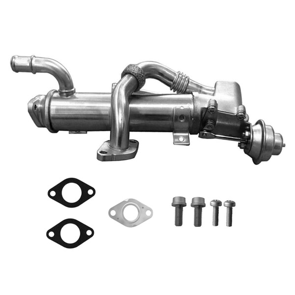 Exhaust Gas Recirculation Cooler water-cooled with seals PARTSTEC for AUDI A4