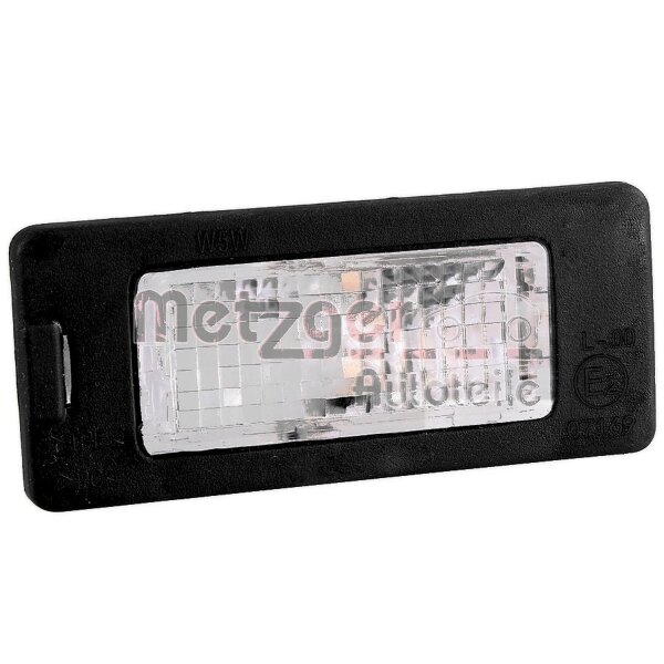Licence Plate Light right W5W crystal clear METZGER for e.g. SKODA OCTAVIA