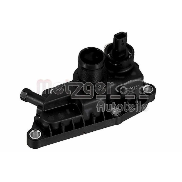 Coolant Flange with temperature sensor METZGER for e.g. RENAULT TWINGO