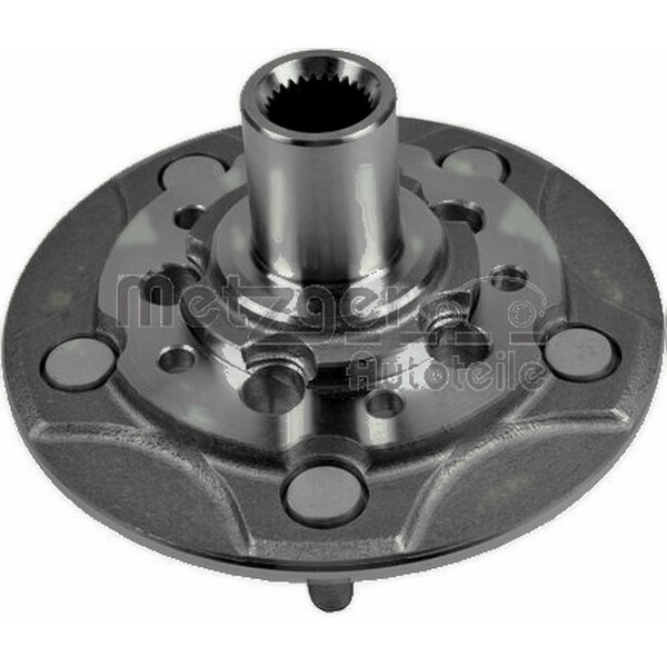 Wheel Hub front axle right Ø 208 mm 28 teeth METZGER for e.g. FORD TRANSIT