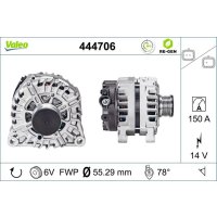 Generator 54mm with freewheel pulley VALEO for...