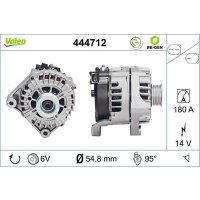 Generator 55mm with V-ribbed belt pulley VALEO for BMW 3...
