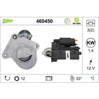 Anlasser Starter 1,4 kW 12 Zähne VALEO für FORD...