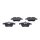 Brake pad set front discs 19 mm VALEO suitable for e.g. CITROËN DS5