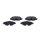 Brake pad set front discs 20 mm VALEO IAM-Expertise suitable for e.g. AUDI A3