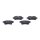 Brake pad set rear discs 17 mm VALEO suitable for e.g. AUDI A6