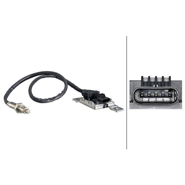 NOx sensor urea injection M20X1.5 5-pin 690mm cable HELLA for e.g. VW