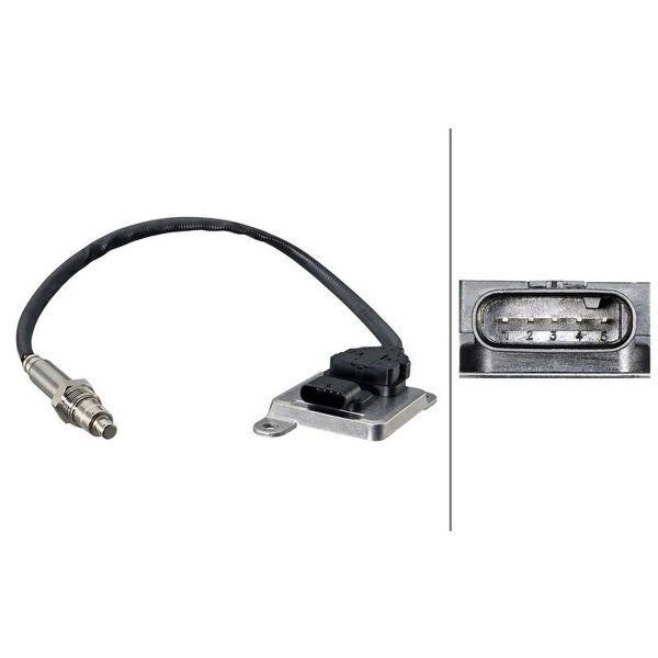NOx sensor urea injection M20X1.5 5-pin 390mm cable HELLA for BMW and others