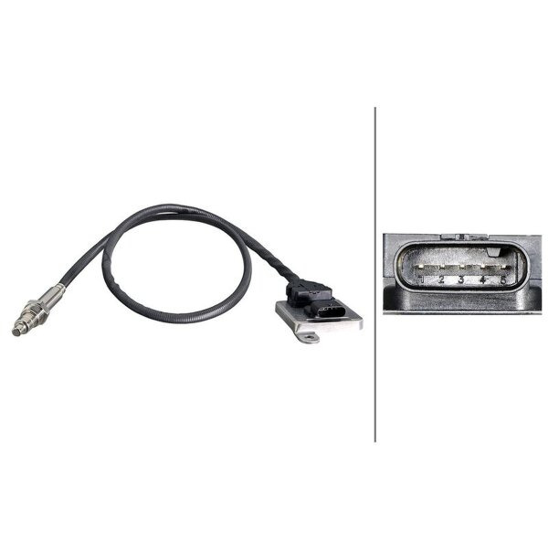 NOx sensor urea injection M20X1.5 5-pin 770mm cable HELLA for BMW and others