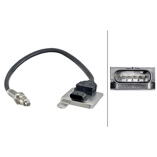 NOx sensor M20X1.5 5-pin 390mm cable HELLA for e.g. MERCEDES-BENZ GLC Coupe