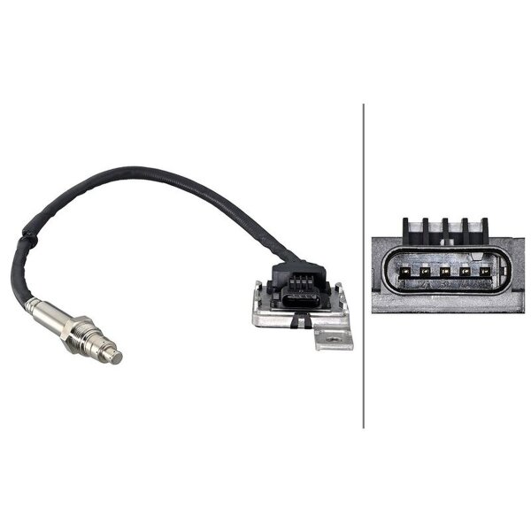 NOx sensor urea injection M20X1.5 5-pin 390 mm cable HELLA