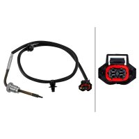 Sensor Abgastemperatur geschraubt 2-polig 640mm Kabel HELLA für u.a. CHEVROLET