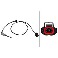 Sensor Abgastemperatur geschraubt 2-polig 690mm Kabel HELLA für u.a. CHEVROLET