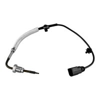 Sensor exhaust gas temperature screwed 2-pin 420mm cable HELLA for AUDI A6
