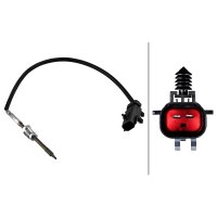 Sensor Exhaust Gas Temperature screwed 2-pin 320 mm cable HELLA for vehicles