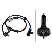 Wheel speed 2-pole Hall sensor 694mm cable HELLA for CHEVROLET Silverado