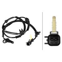 Wheel Speed Sensor 2-pole Hall sensor 1.225 mm cable HELLA for e.g. FORD