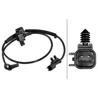 Wheel speed 2-pin Hall sensor 835mm cable HELLA for CHEVROLET Silverado