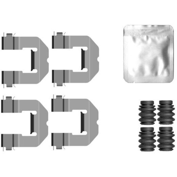 Zubehörsatz Scheibenbremsbelag 9 tlg. HELLA für u.a. BMW 3er