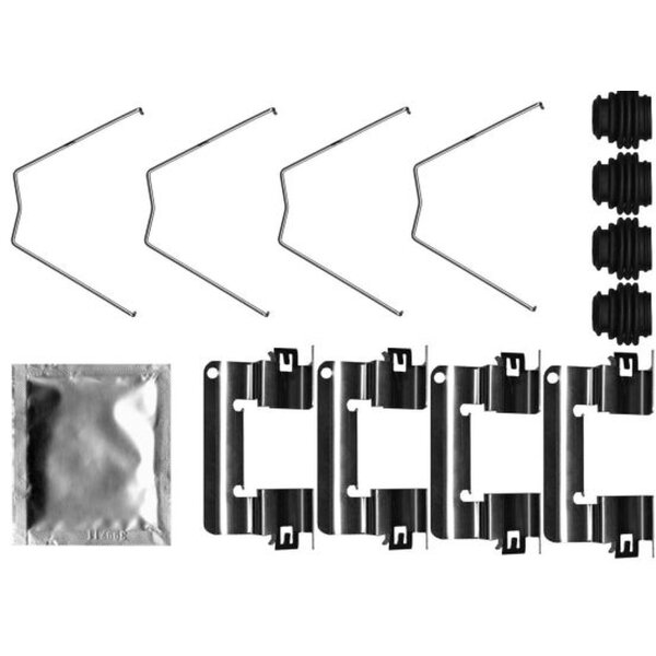 Accessory Kit, Disc Brake Pads 13 pcs. HELLA for e.g. KIA CEED