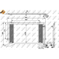 Air conditioning condenser with sealing ring NRF for MB E-CLASS and others