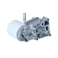 Housing oil filter with oil cooler filter NRF for e.g. FORD FOCUS