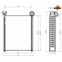 Wärmetauscher Innenraumheizung 148 mm - 197 mm NRF für u.a. RENAULT MEGANE