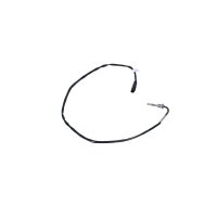 Exhaust gas temperature sensor 2-pin 848 mm cable NRF for VW GOLF and others