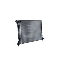 Radiator engine cooling 480 - 398 mm alu NRF for e.g. FIAT 500