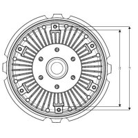 Clutch radiator fan belt-driven NRF Thermo for MAN TGA and others