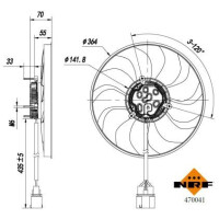 Fan engine cooling anti-overheating NRF suitable for e.g. PORSCHE 911