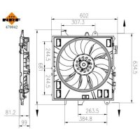Engine cooling fan anti-overheating NRF suitable for e.g. CHEVROLET CAMARO