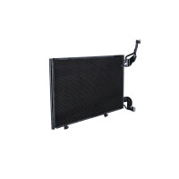 Air conditioning condenser with sealing ring NRF fits FORD FIESTA