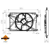 Engine cooling fan anti-overheating NRF suitable for e.g. LEXUS NX