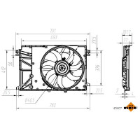 Engine cooling fan anti-overheating NRF suitable for TOYOTA CAMRY