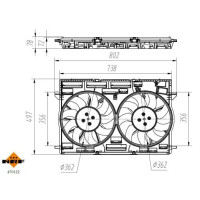 Fan engine cooling anti-overheating NRF suitable for e.g. AUDI A4