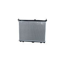 Radiator engine cooling 528 - 382 mm alu NRF for e.g. PEUGEOT 208