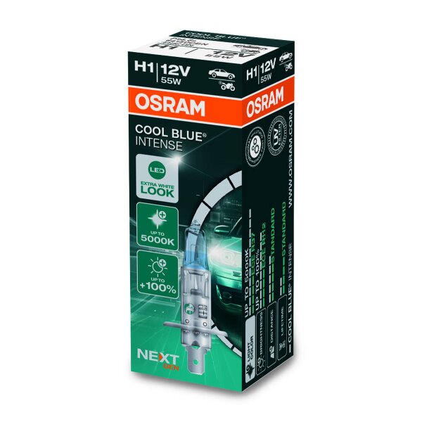 Bulb H1 12V 55W P14.5s OSRAM COOL BLUE® INTENSE Next Gen suitable for cars