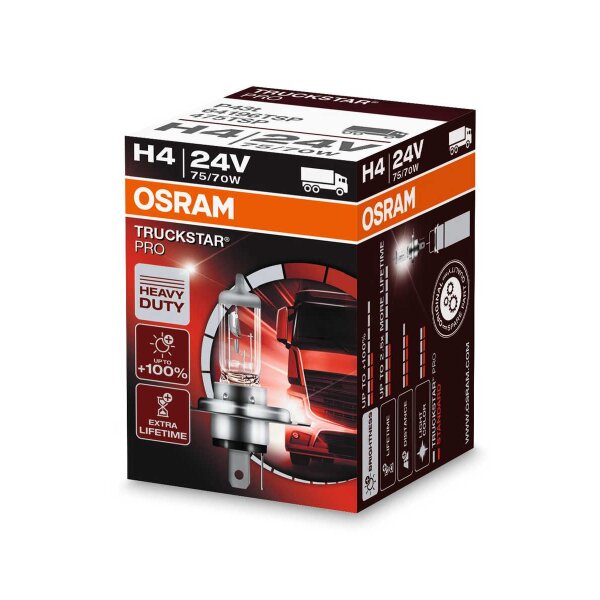 Bulb H4 24V 75 70W P43t OSRAM TRUCKSTAR® PRO Next Gen for commercial vehicles